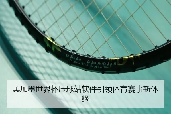 美加墨世界杯压球站软件引领体育赛事新体验